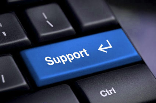 Image of keyboard with support button
